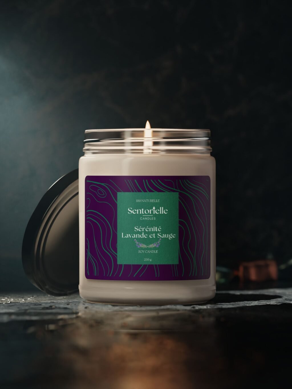 Bougie Parfumée Sérénité de Lavande et Sauge