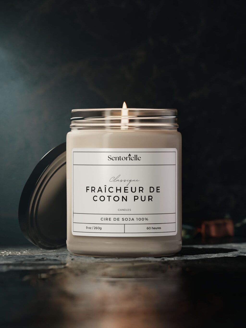 Bougie Parfumée Fraîcheur de Coton Pur