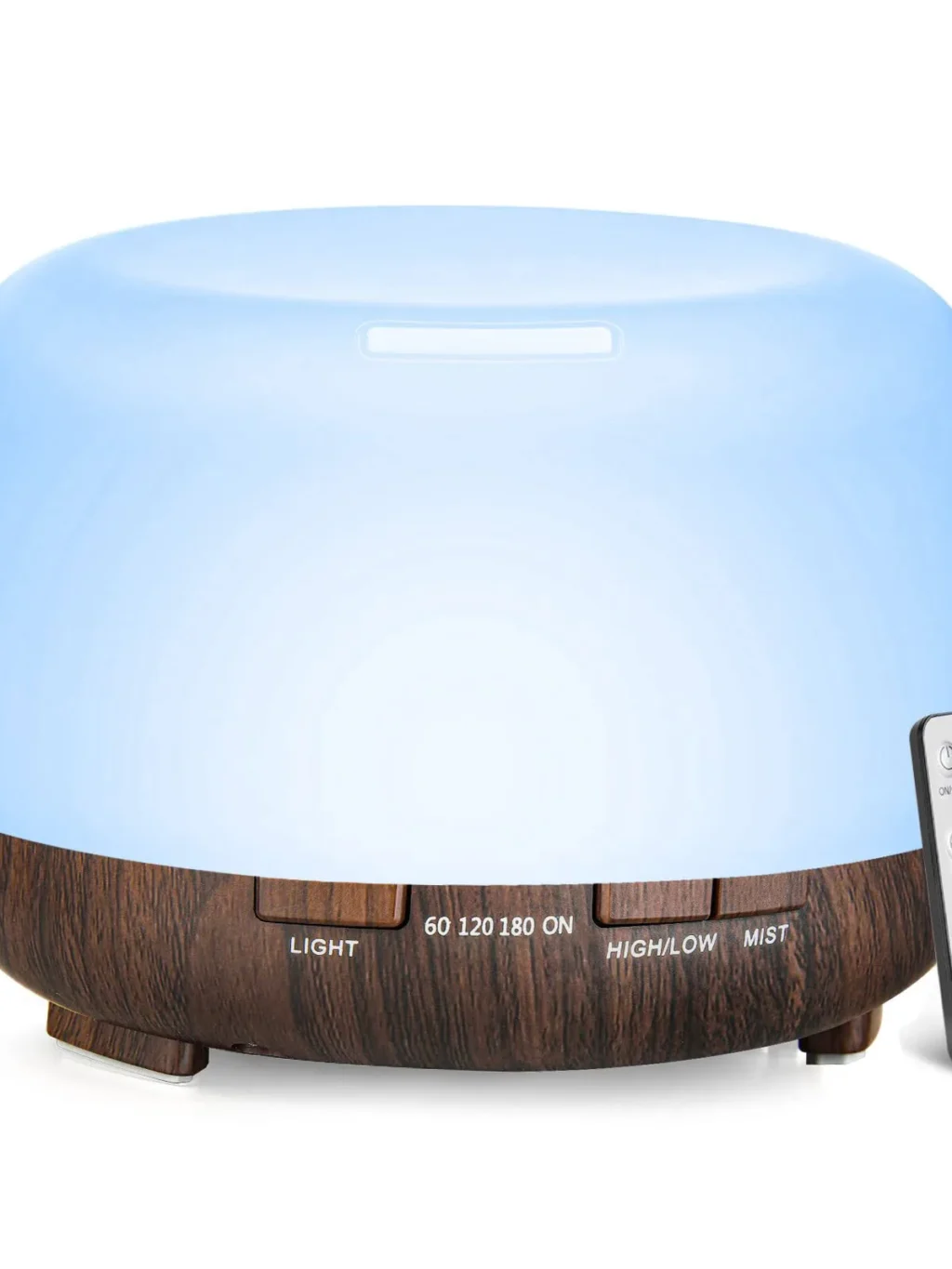 500ML Aroma Diffuser Wood Grain Color, 5V 2A Essential Oil Aromatherapy Diffuser Humidifier with Remote Control  for Home Office